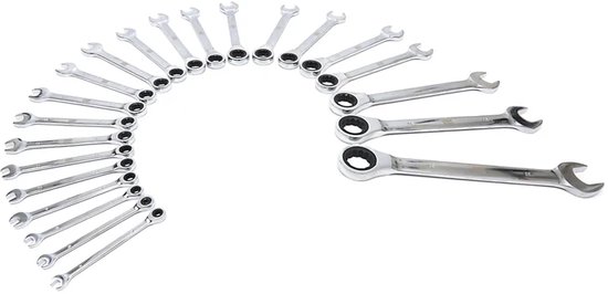 Ring Ratel Set HBM Ring- Ratel- en Steeksleutelset 22-delig | bol