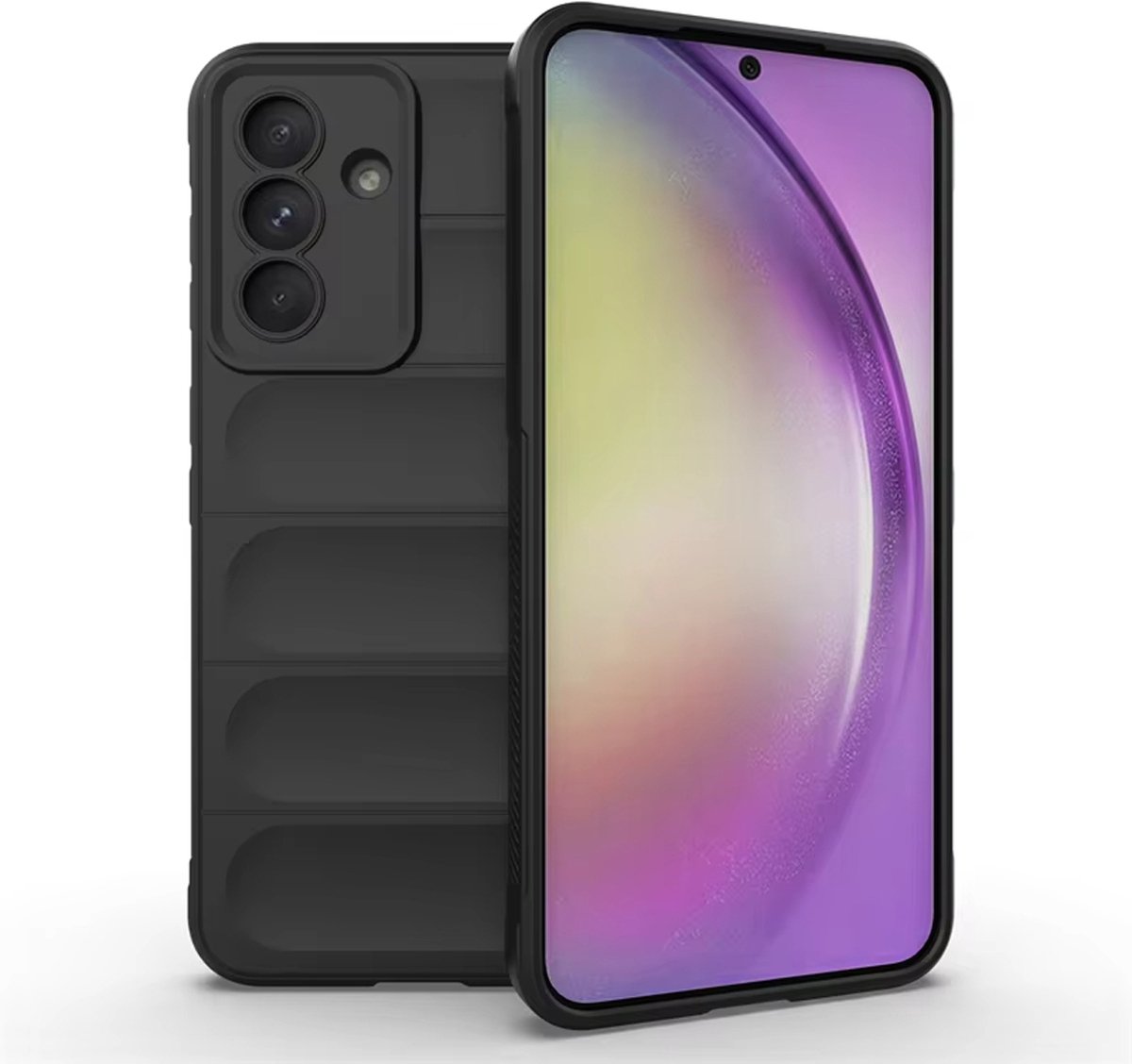 MobyDefend Hoesje - Geschikt voor Samsung Galaxy A36 / Galaxy A56 - TPU Gripcase - Zwart
