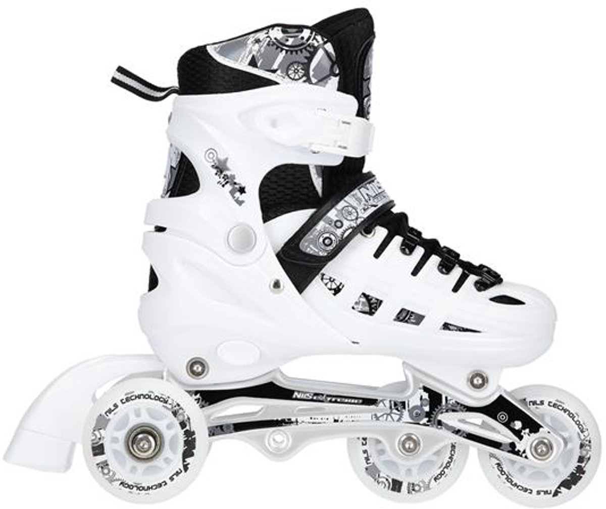 Nils Extreme NH10905 Rolschaatsen LED 4-in-1 Verstelbaar Wit