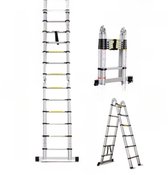 Bol.com Telescopische Loft Ladder Liovo - 190CM - Opvouwbare Trapladder - Uitschuifbare Aluminium Ladder - Draagbaar - EN131 - M... aanbieding