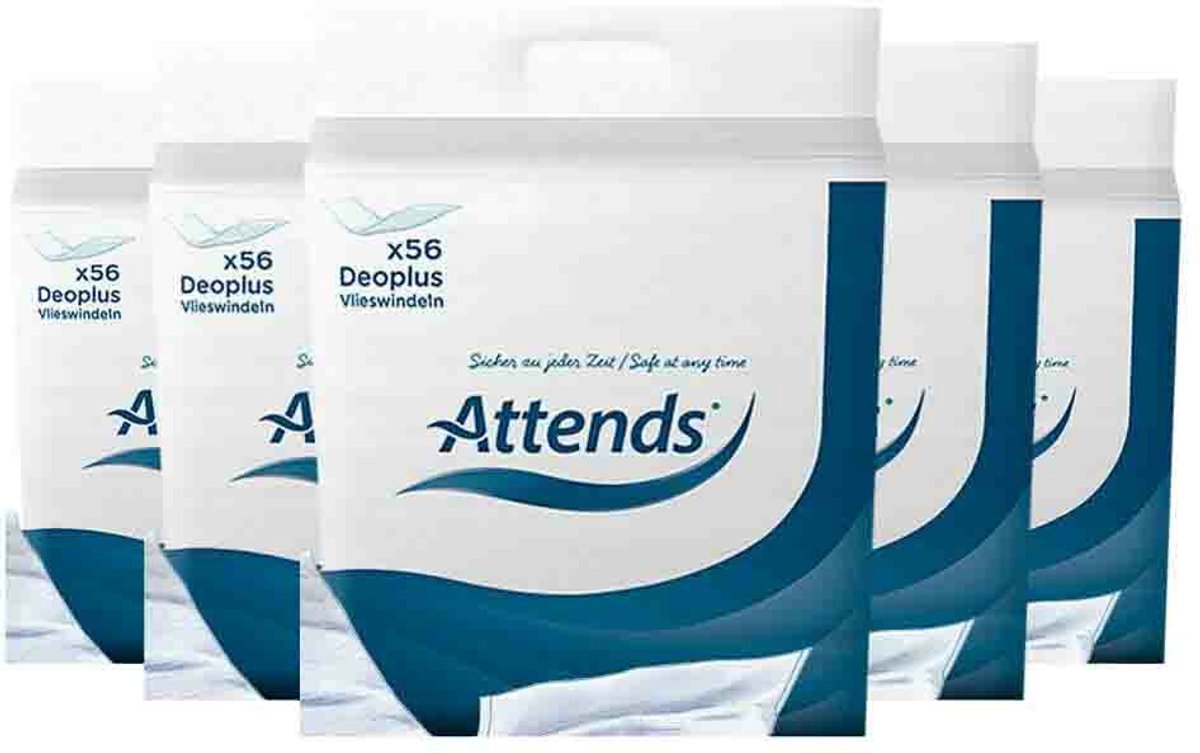 Goedkoopste Attends Insert Pads 12 x 39 cm - 56 rechte incontinentie inleggers - 5 pakken van 56 stuks