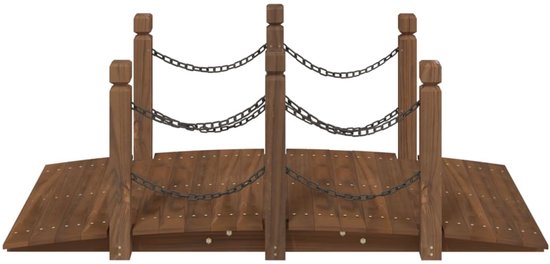 vidaXL B-stock Tuinbrug 170x74x105 cm geïmpregneerd massief grenenhout