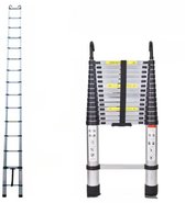 Bol.com Telescopische Loft Ladder Zico - 440CM - Opvouwbare Uitschuifbare Trapladder - Aluminium Verlengladder - Draagbaar & Com... aanbieding