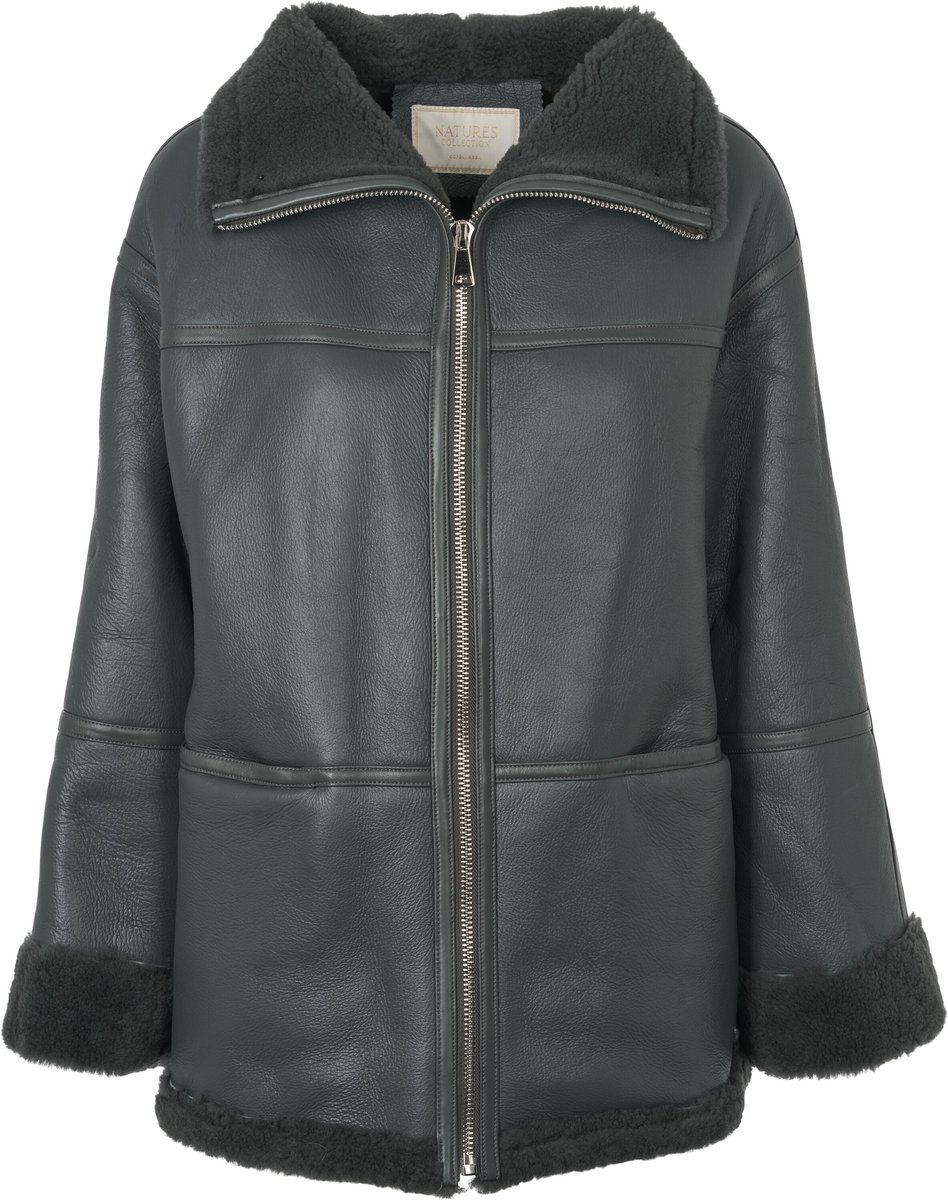 Natures Collection Karina Jas Dubbelzijdige schapenvacht Shearling schapenvacht Blauw