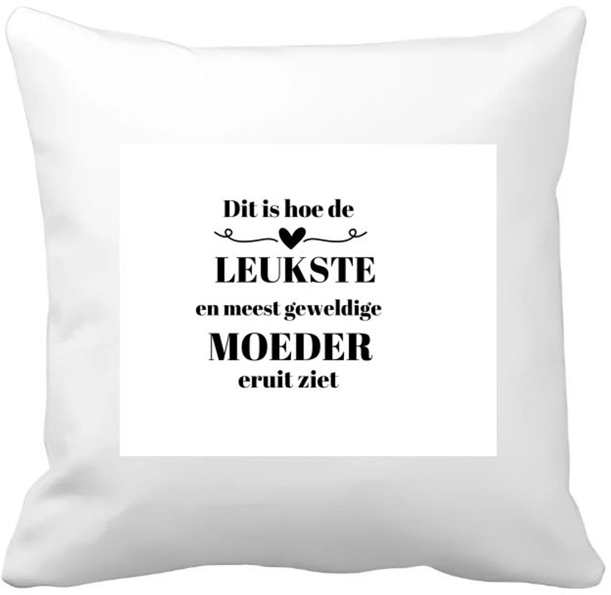 Akyol dit is hoe de leukste en meest geweldigste moeder eruit ziet Kussen hoes - Mama - meest leukste moeder - moeder cadeautjes - moederdag - verjaardag - geschenk - kado - moeder artikelen - 40 bij 40 cm Multicolor