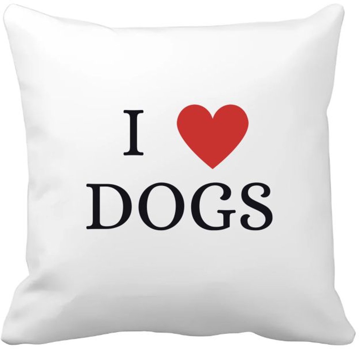 Akyol i love dogs Kussen hoes - Honden - cadeau honden liefhebber - cadeau - dog lover - 40 bij 40 cm Multicolor