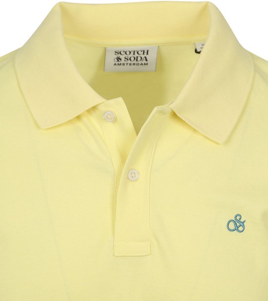 Polo Scotch & Soda Core Piqué Jaune - Taille M - Homme
