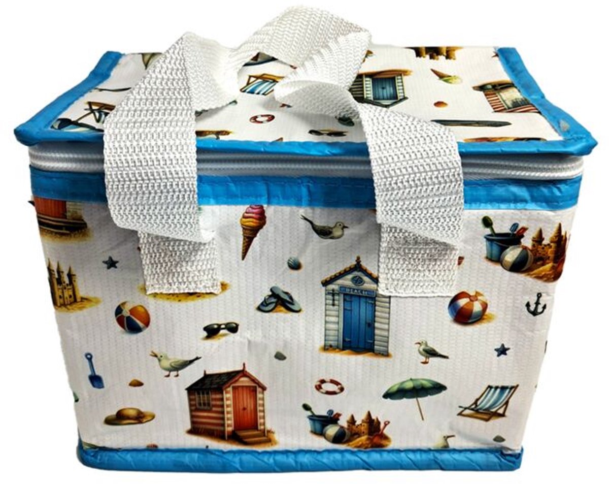 Puckator Lunchtas/koeltasje - kust strand coastal - rpet - duurzaam - 17x20x13cm