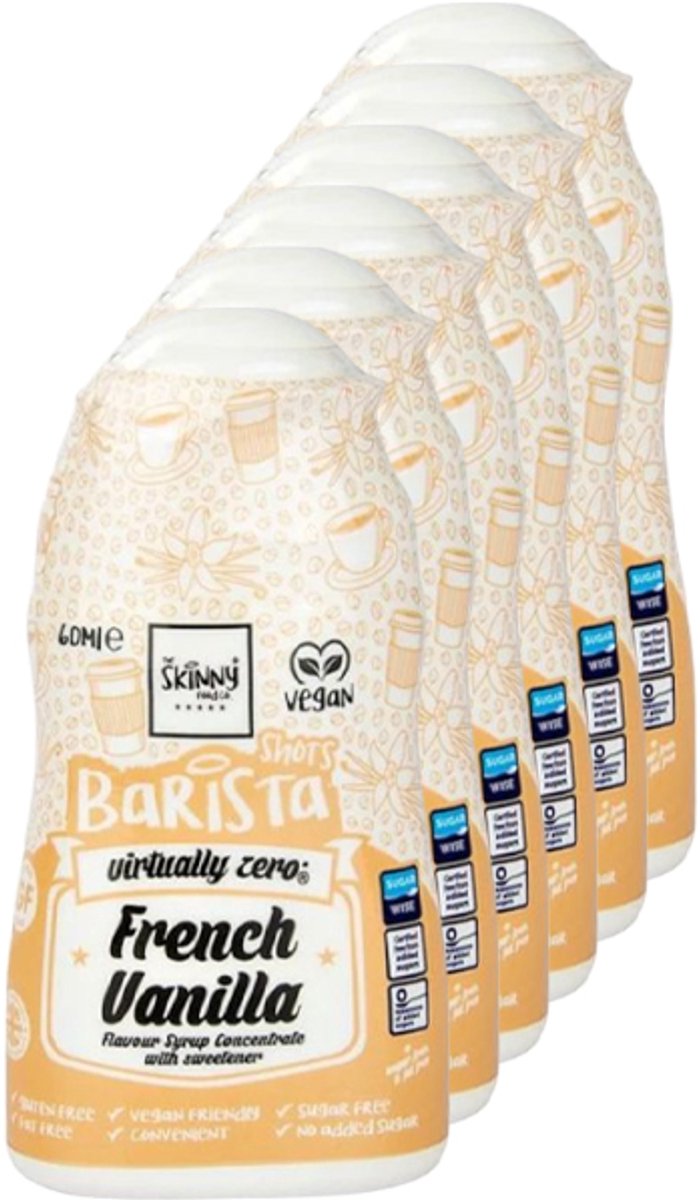 Skinny Food Co | Sugar Free Barista Shot | French Vanilla | 6 stuks | 6 x 60 ml