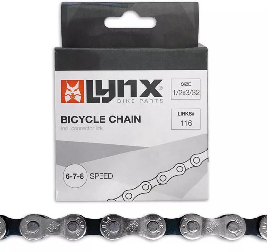 Chaîne Lynx 1/2 X 3/32 6/7/8 Speed 116 Links Steel Black