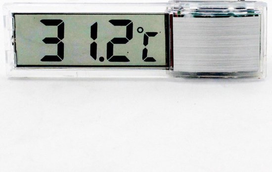 Digitale thermometer met display waarop 31.2°C wordt weergegeven.