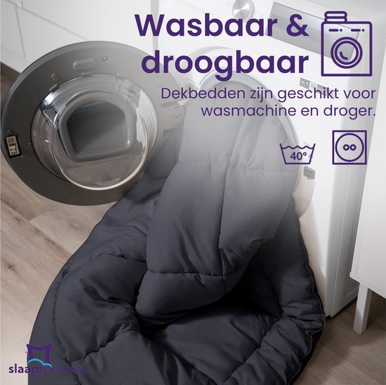 Slaapspeciaal eazydekbed 240x220 cm - Zwart - Dekbed Zonder Overtrek, Extra Lang, Luxe Gelvezels, Anti-Allergisch & Perfect Voor Elk Seizoen van Slaapspeciaal — afbeelding 4