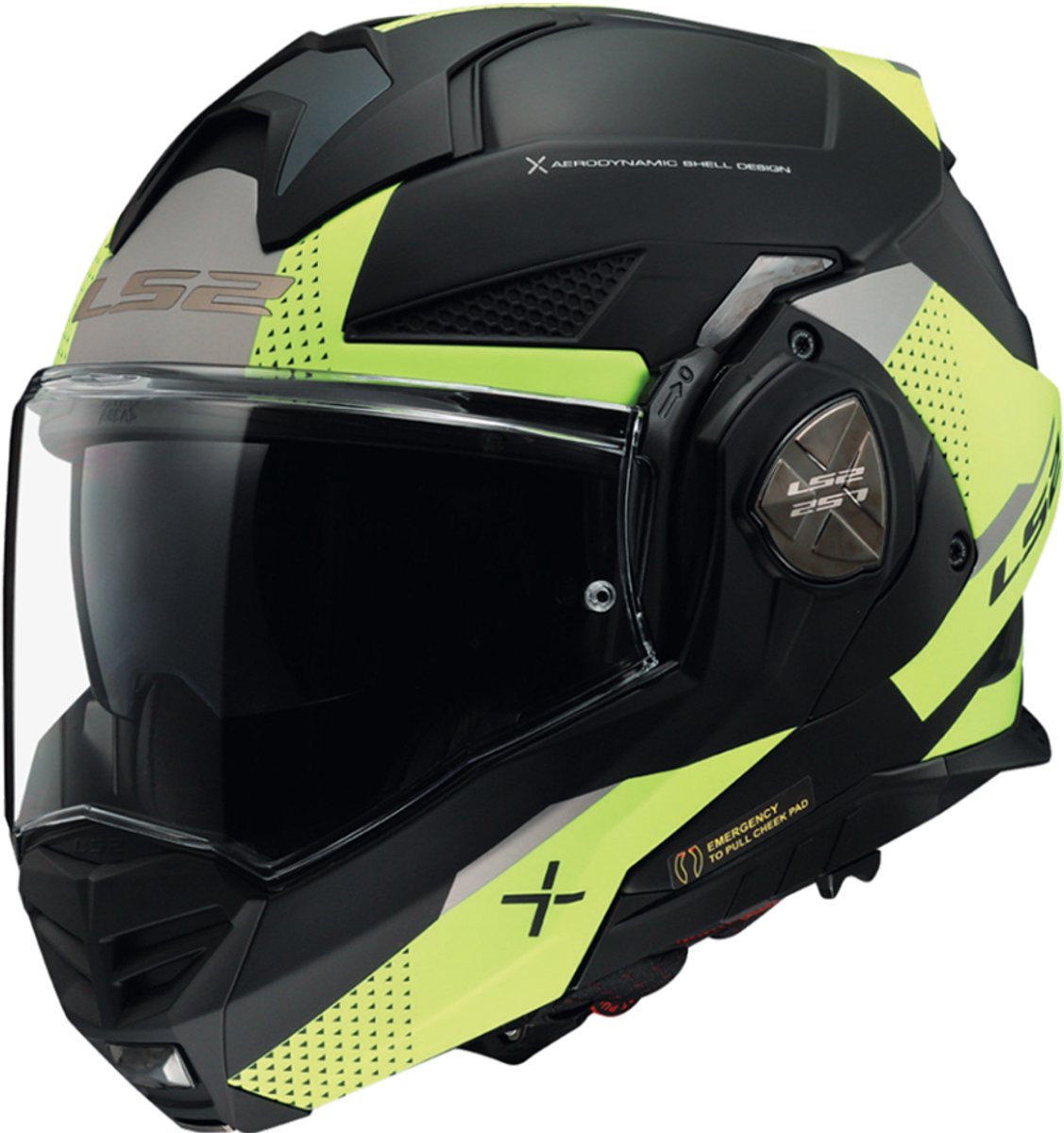 LS2 Helm Advant X Oblivion FF901 mat zwart / fluor geel maat XL