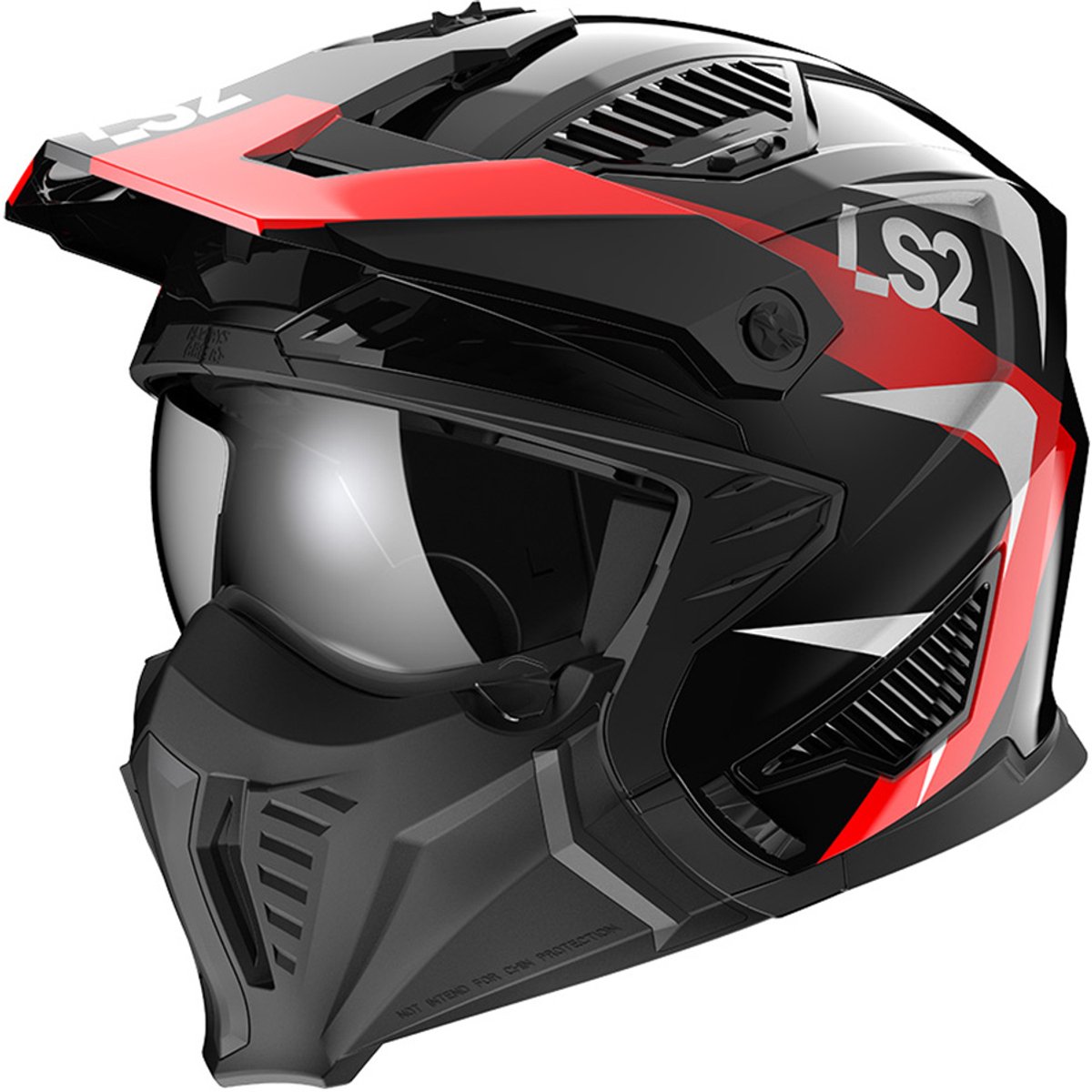 LS2 Helm Drifter Triality OF606 rood maat S