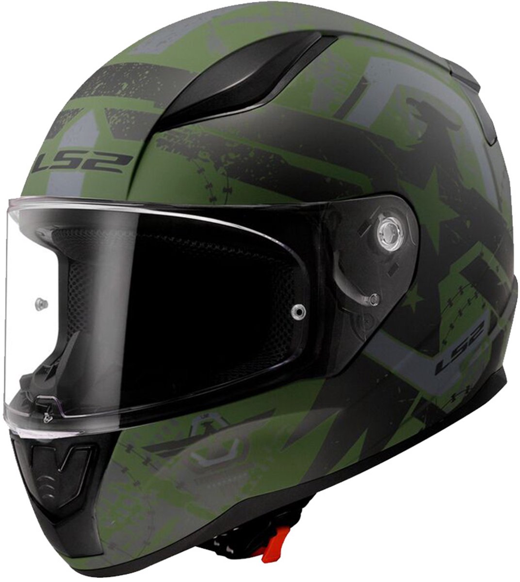 LS2 Helm Rapid II Thunder Birds FF353 mat groen maat XS