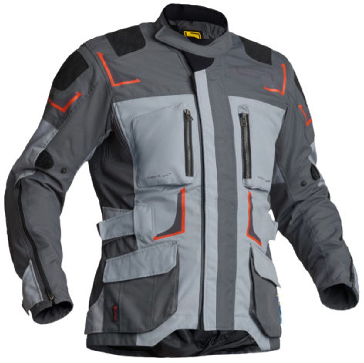 Lindstrands Myrvik Textile Jas Licht Grijs Zwart Oranje - Jas