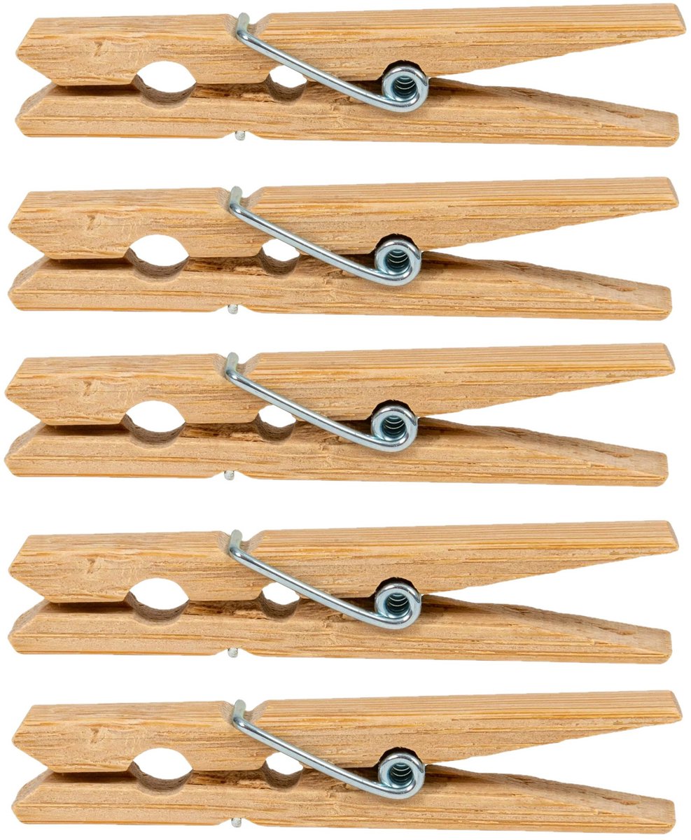 Goedkoopste Wasknijpers - 48x - hout - knijpers - wasspelden - wasgoed ophangen