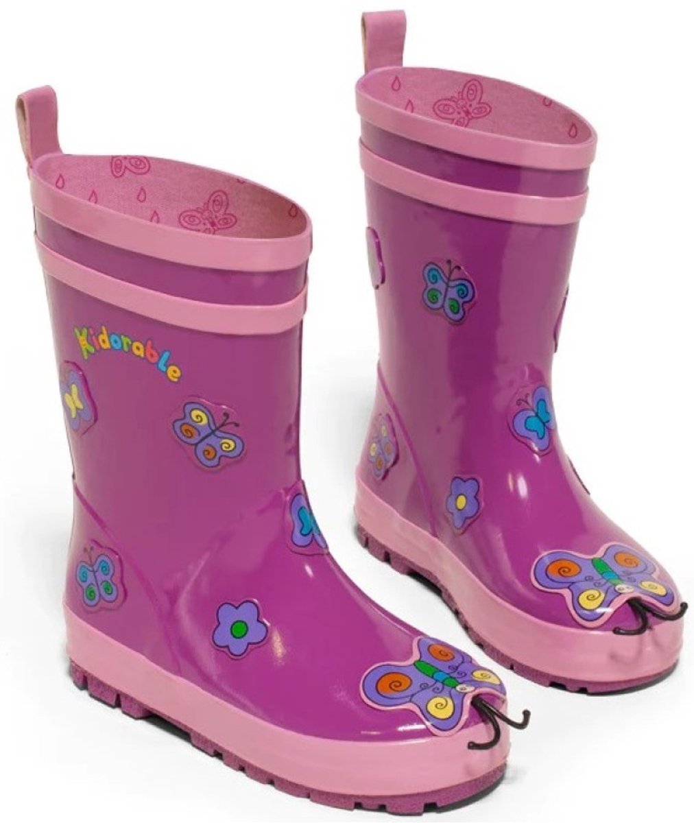 Roze kinderregenlaars Vlinder van Kidorable 32
