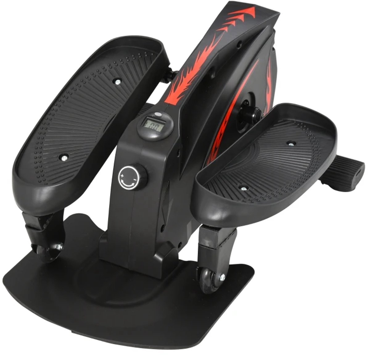 Mini stepper - Stepper Fitness - Home Trainer - Verstevigd - 2 weerstandsbanden - Met Monitor - verstelbare weerstand - step fitness - Verticale stepper - Stair Stepper - Stepapparaat