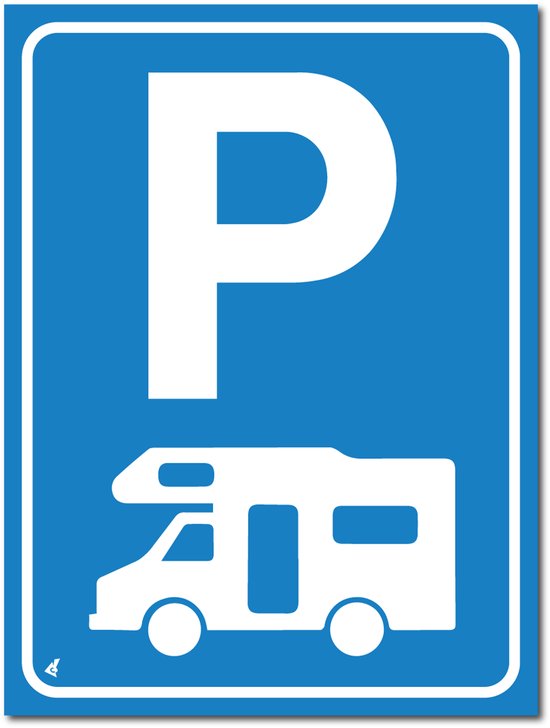 Parkeerplaats campers/kampeerauto’s bord - Aluminium - 30 x 40 cm - Weerbestendig