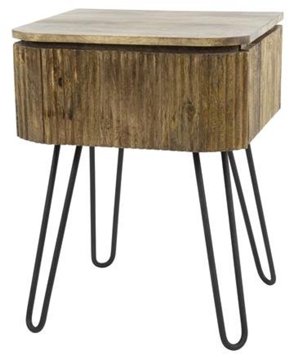 Luxe Nachtkastje met Lade - Nachtkastje / Bijzettafel Per Stuk - Nachtkast / Tafeltje - Nachtkastjes Industrieel / Landelijk / Modern / - Nachtkastje Hout Hangend - Industrieel Nachtkastje Per Stuk (45 cm x 40 cm x 60 cm)