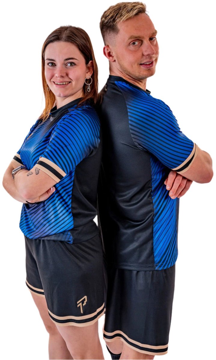 Proma Sports - Performance Shirt - Perception Black/Blue - 116/128 - ESPORTS / FOOTBALL Tenue - Kinderen - Volwassenen - Unisex - Teamsports - Fitnessshirt - Voetbalshirt - Tennisshirt - Padelshirt - Gamingshirt - Virtual Sim Racing F1 GT