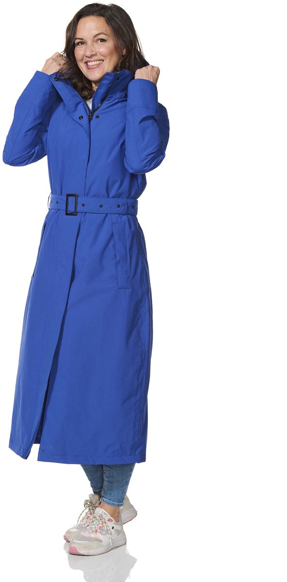 Happy Rainy Days Lange Regenjas Dames Montreal Kobalt Blauw
