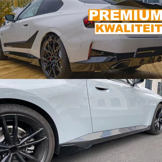 Extension de jupes latérales Ventoro – Pour BMW Série 2 G42 (2022-2024) – Style M Performance – Zwart brillant – Accessoires auto