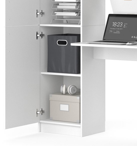 Vicco Bureau Tessa, Wit, 122,9 x 52 cm