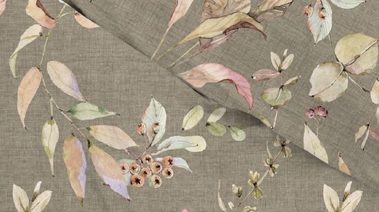 Zohome Dekbedovertrek Sambuco - Bedlinnen met Bladeren print - 240x220 - Groen - Dekbedhoes van 100% Katoen van Zohome — afbeelding 5