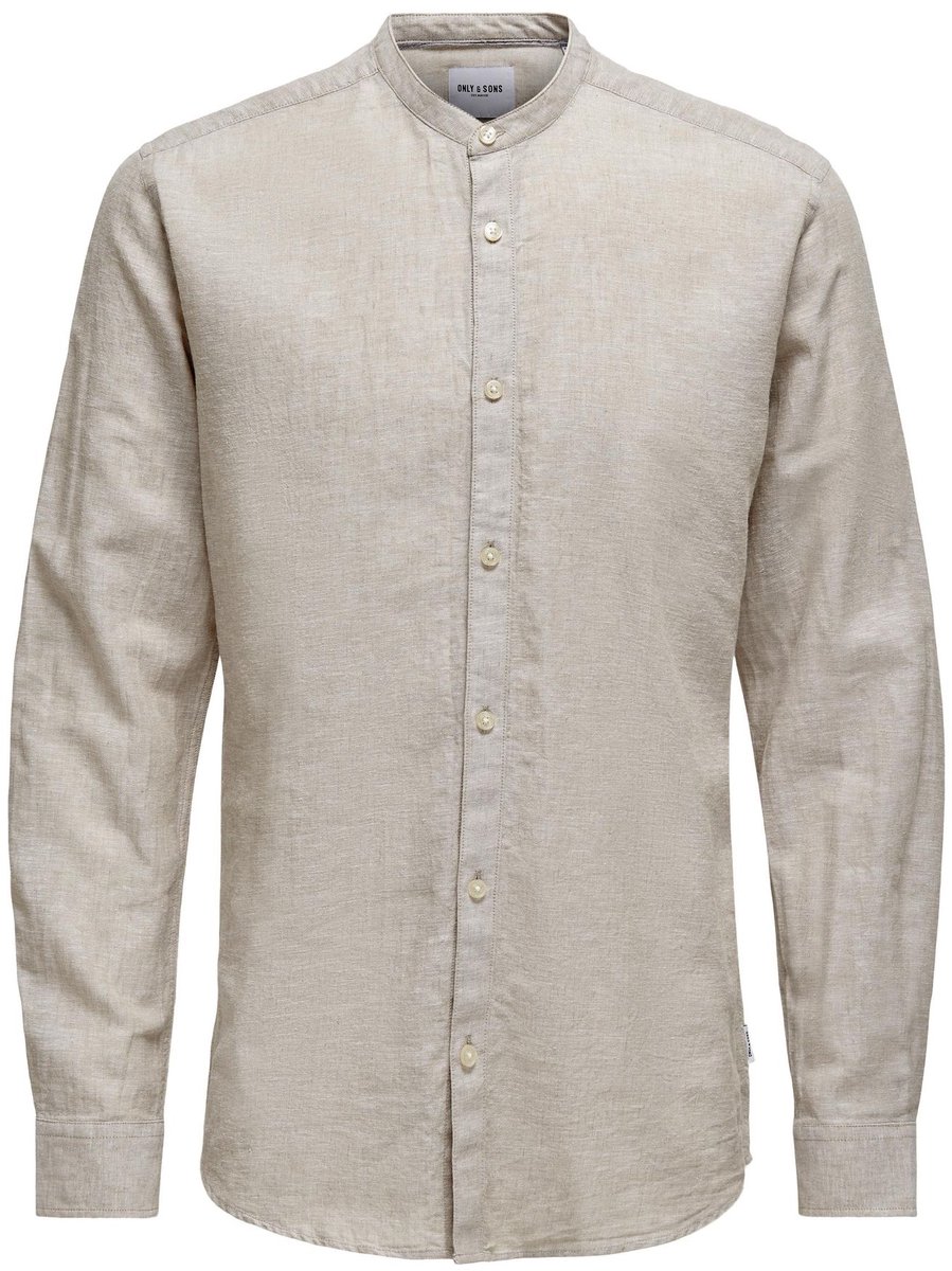 ONLY & SONS - ONSCAIDEN LIFE LS SOLID LINEN BLEND NOOS Heren Overhemd