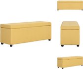 Banc vidaXL - Canapés - Banc - Bancs - Banc avec compartiment de rangement 116 cm polyester jaune