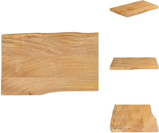 Tafelblad rechthoekig 60x40x2,5 cm massief acaciahout kopen Tafelblad rechthoekig 60x40x2,5 cm massief acaciahout kopen
