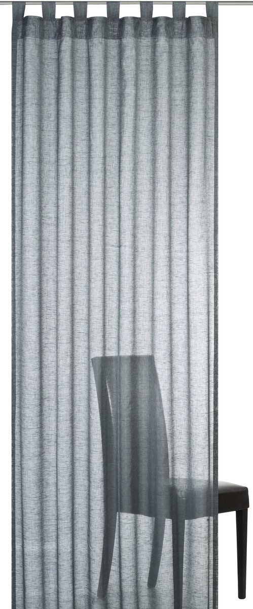 Elbersdrucke Gordijn met lussen Effecto 255x140 cm antraciet