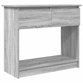 vidaXL - Wandtafel - met - lades - 85,5x38,5x74,5 - cm - grijs - Sonoma