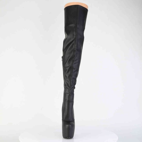 Pleaser - JUBILANT-3007 Bottes femmes à plateforme au-dessus du genou - Chaussures US 9 - 39 - Zwart
