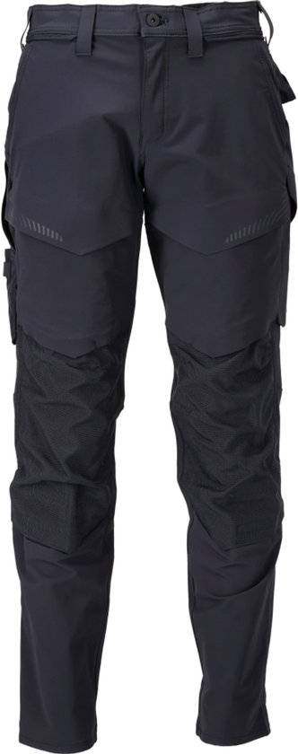 Pantalon personnalisé Mascot avec poches genoux 22379-311 - bleu marine foncé - C50 - 76