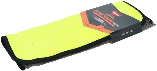 Chiffon Valma microfibre en emballage, jaune vif.