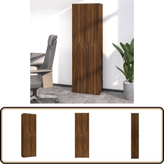 VidaXL Wandtafels 2 st bewerkt hout bruin eikenkleur - Kantoormeubelen Plus