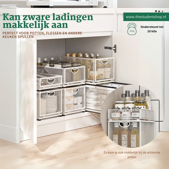 Tiroir coulissant sans perçage | Tiroir sans perçage | Organisateur pour évier | Rangement pour sièges-auto de Cuisine | Organisateur de comptoir | Étagère à épices | Organisateur d'évier