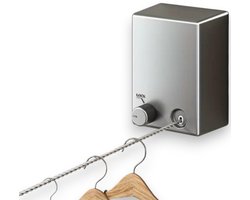 Dutchers® Waslijn Uittrekbaar - * - Roldrooglijn - Wasdraad - Enkele Lijn - Ruimte Besparend - 4,2M - Zwart