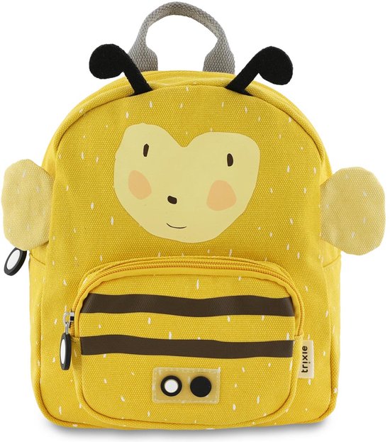 Trixie Kleine Rugzak - Mrs. Bumblebee - Schooltas Waterafstotend - Boekentas voor Kind - Voor Jongens en Meisjes - Geschikt als Gymtas - Geel