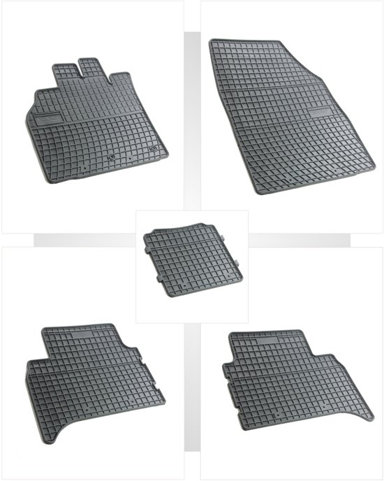 Grijze automatten van rubber met wafelpatroon voor Renault Scenic.