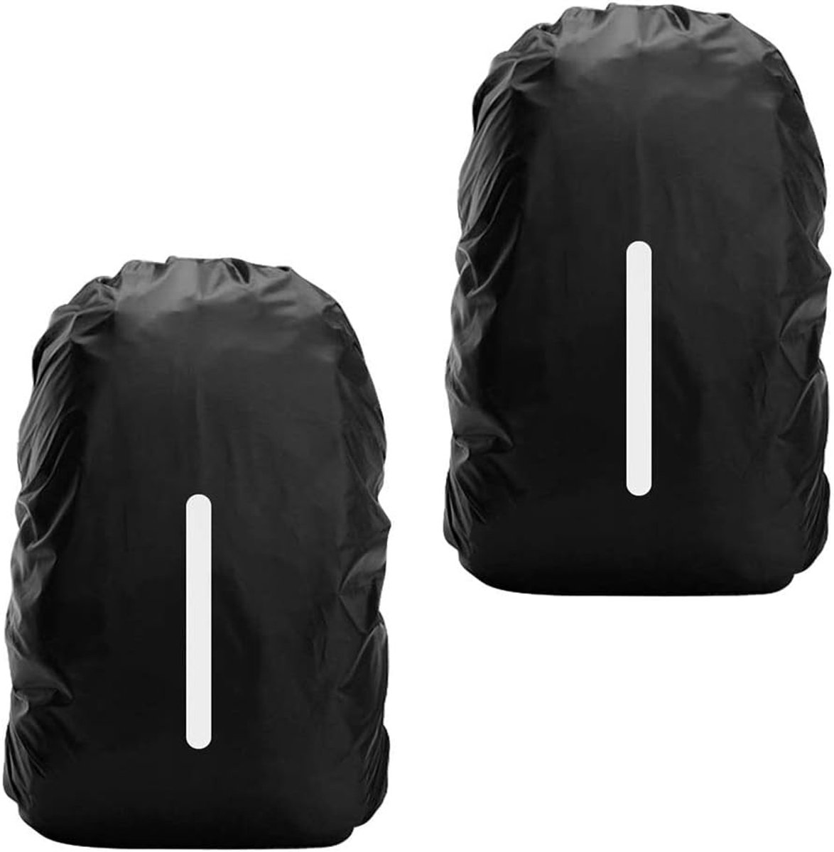 2 stuks - Regenhoes Rugzak - L (55 - 65L) - Backpack Hoes - Regenhoes voor schooltas - Waterdicht, reflecterend, stofdicht, anti-diefstal - Beveiliging voor buiten tijdens de nacht - voor buiten en kamperen