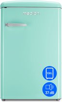 Bol.com MEDION retro koel-vriescombinatie (95L koelkast 13L 4-sterren vriesvak 108 liter inhoud LED interieurverlichting traploz... aanbieding