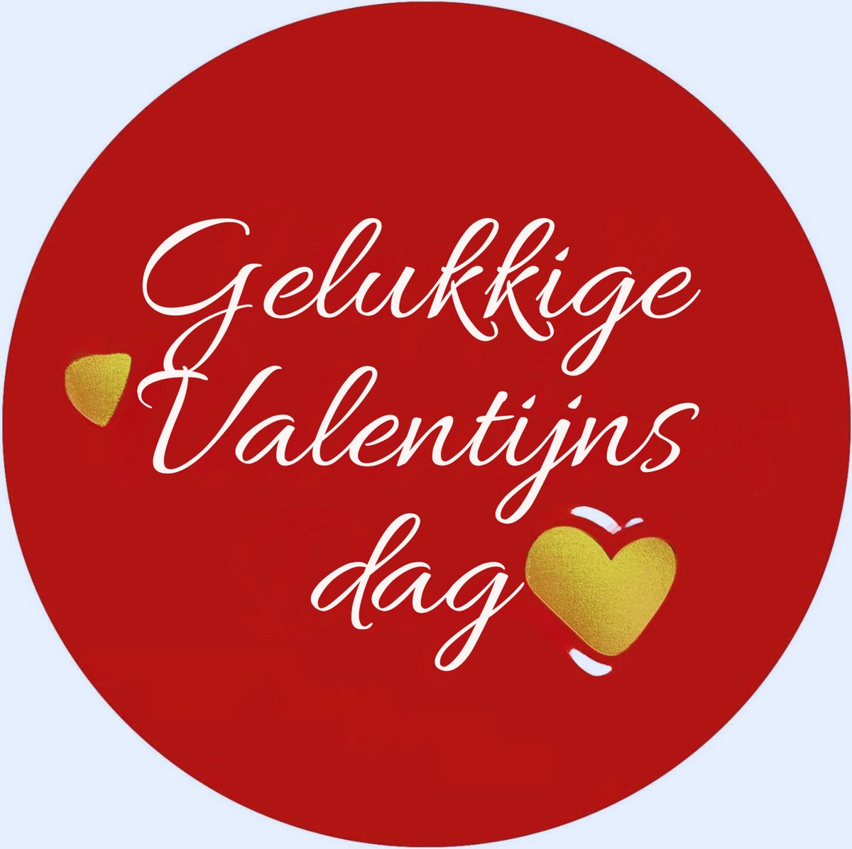 500 Rode Valentijnsdag Stickers Met Gouden Harten Op Rol | 1,5" Rond | Perfect Voor Valentijnsdecoraties En Accessoires