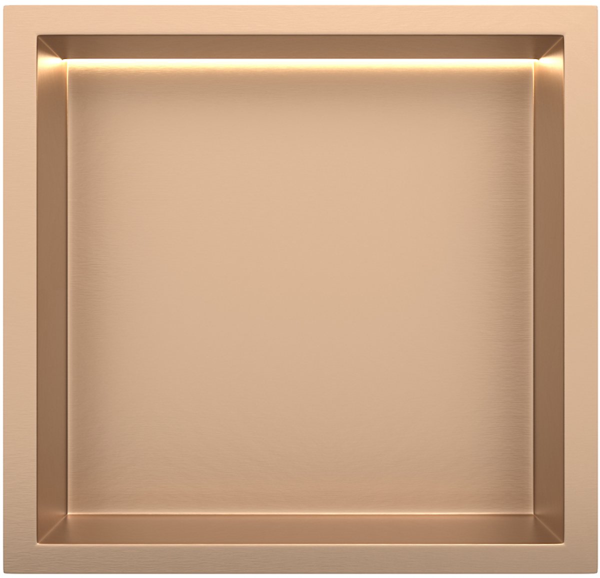Copper RVS Inbouwnis 30x30x10cm met LED verlichting