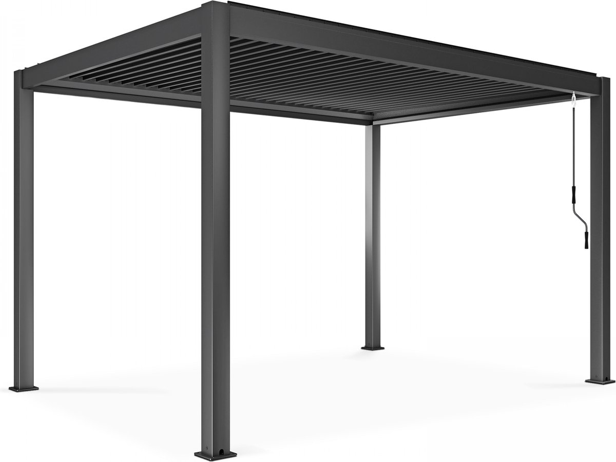 Oviala - Zelfdragende bioklimatische pergola grijs 3 x 4 x 25 m - Athenes