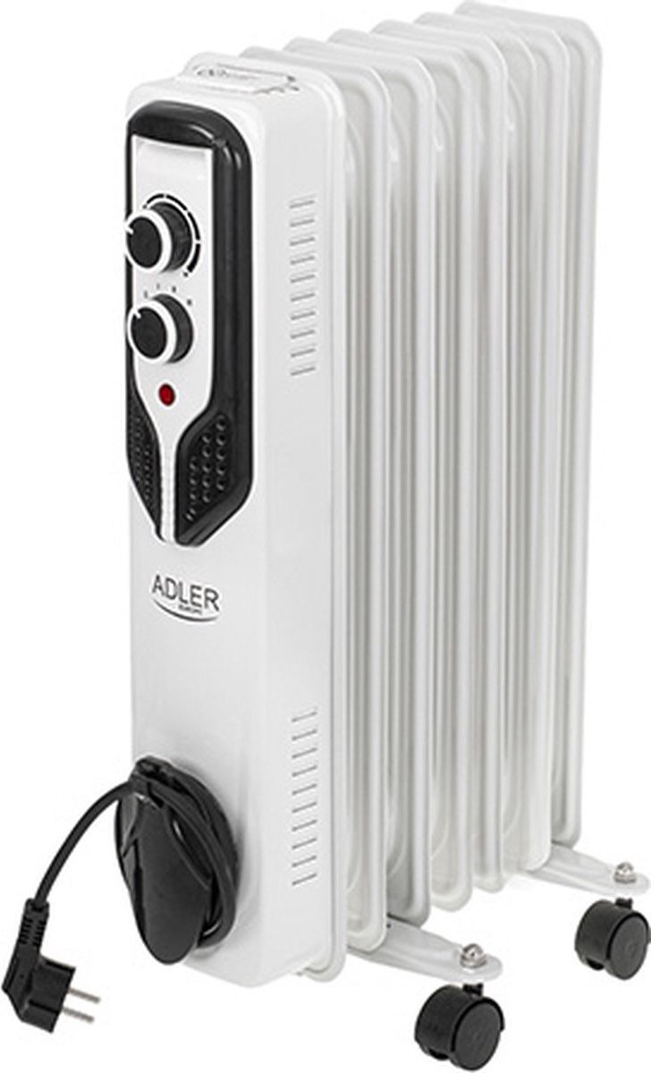 Bol.com Adler AD 7815 - Elektrische olie verwarmingstoestel - radiator - 7 ribs - met wieltjes aanbieding