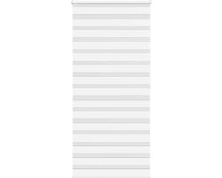 vidaXL - Zebra - rolgordijn - 100x200 - cm - stofbreedte - 95,9 - cm - polyester - wit
